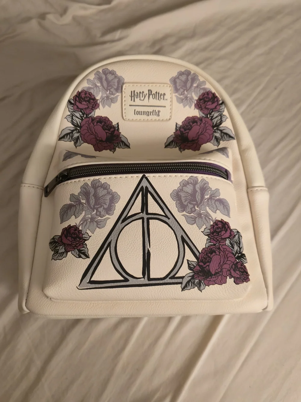 Rare Loungefly Harry Potter Deathly Hallows Floral Mini Backpack